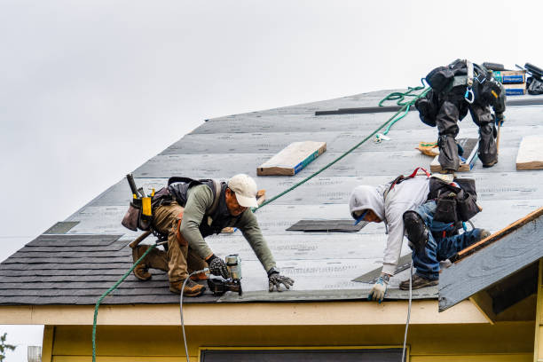 Professional Gutter Installation technician working in Anthony, NM